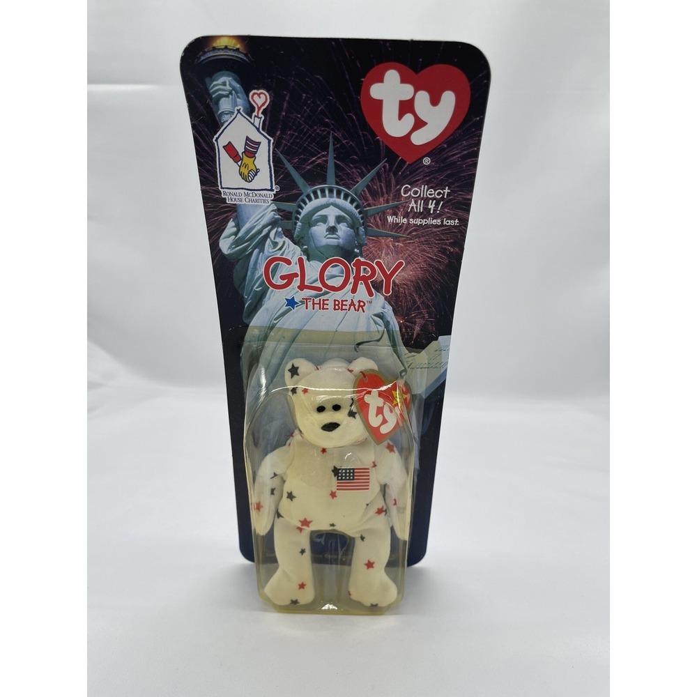 TY Glory The Bear Mcdonalds Teenie Beanie Baby 1998‎ Vintage 90's